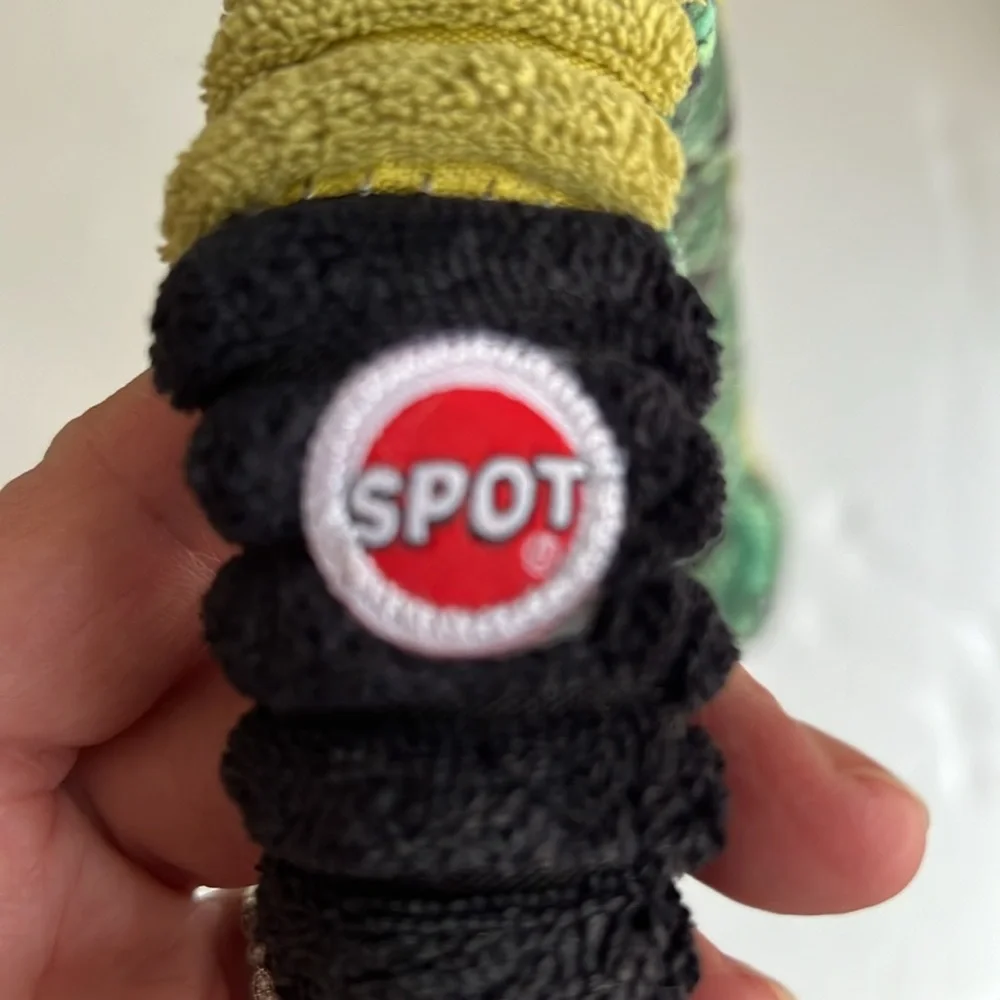 Spot Green Plush Snake Crinkle Dog Toy